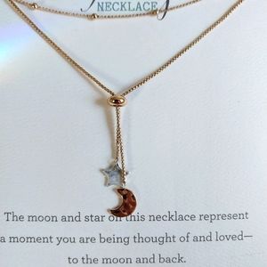 Moon and stars necklace